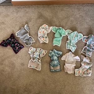 Thirsties diaper covers 0-9 months 6-18 pounds. Lot of 10